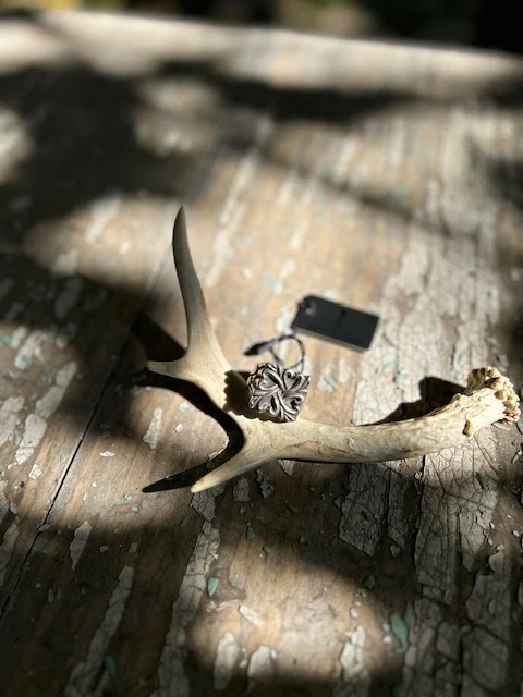 Silver Square Hearts Ring