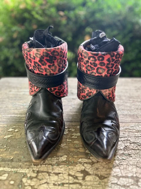 Canty Boots - Brown Idyllwild w/ Pink Leopard Tops (Size 9.5/10)