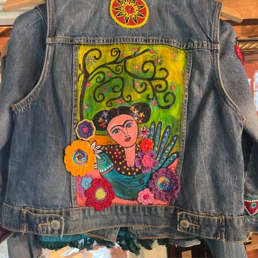 #1 Frida Painted Denim Vest