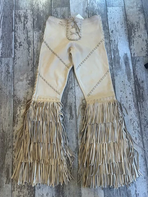 Palomino Fringed Wide Leg Buckskin Pants (Size 2-4)