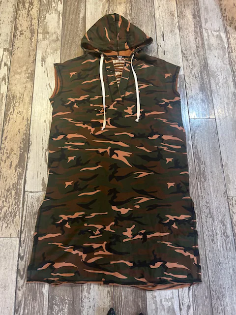 Camoflauge Sweatshirt Dress