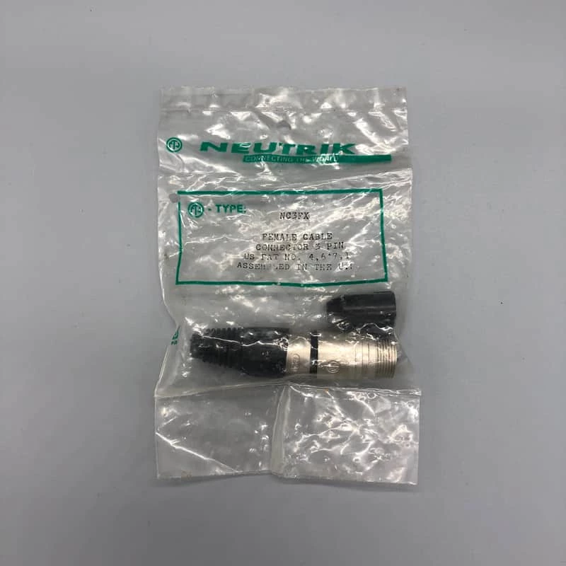 Neutrik NC3FX 3 Pin Female Cable Connector (NEW OLD STOCK - SEALED)