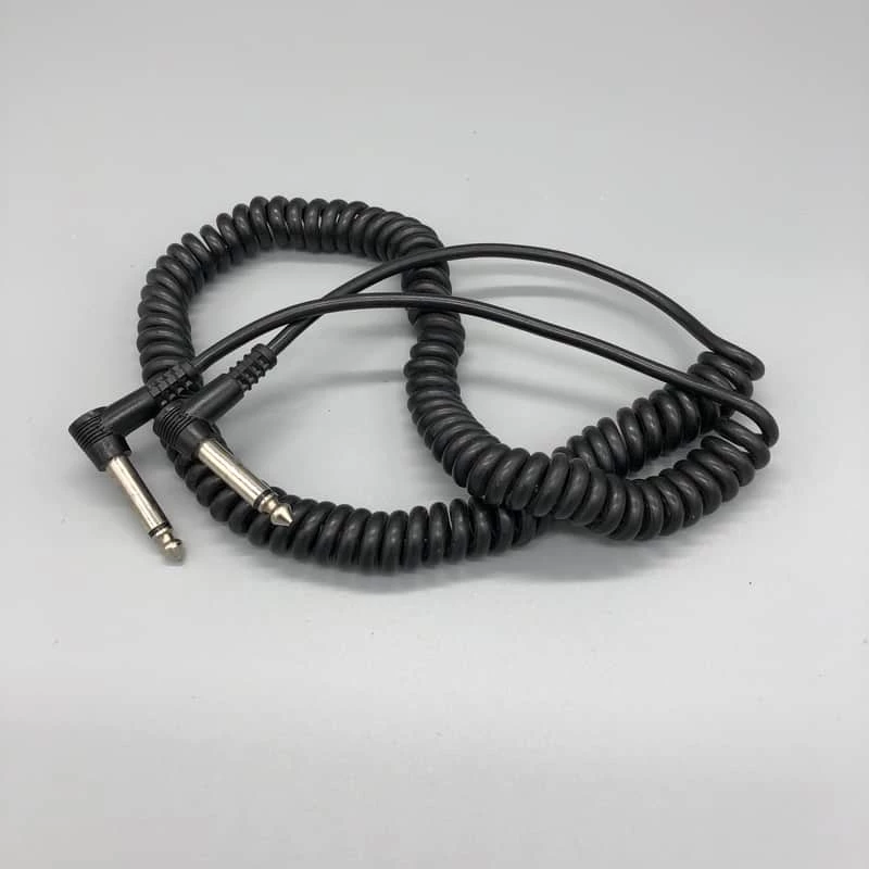 Vintage Instrument Coil Cable 1/4 TS to 1/4 TS Black (PARTS AS-IS)