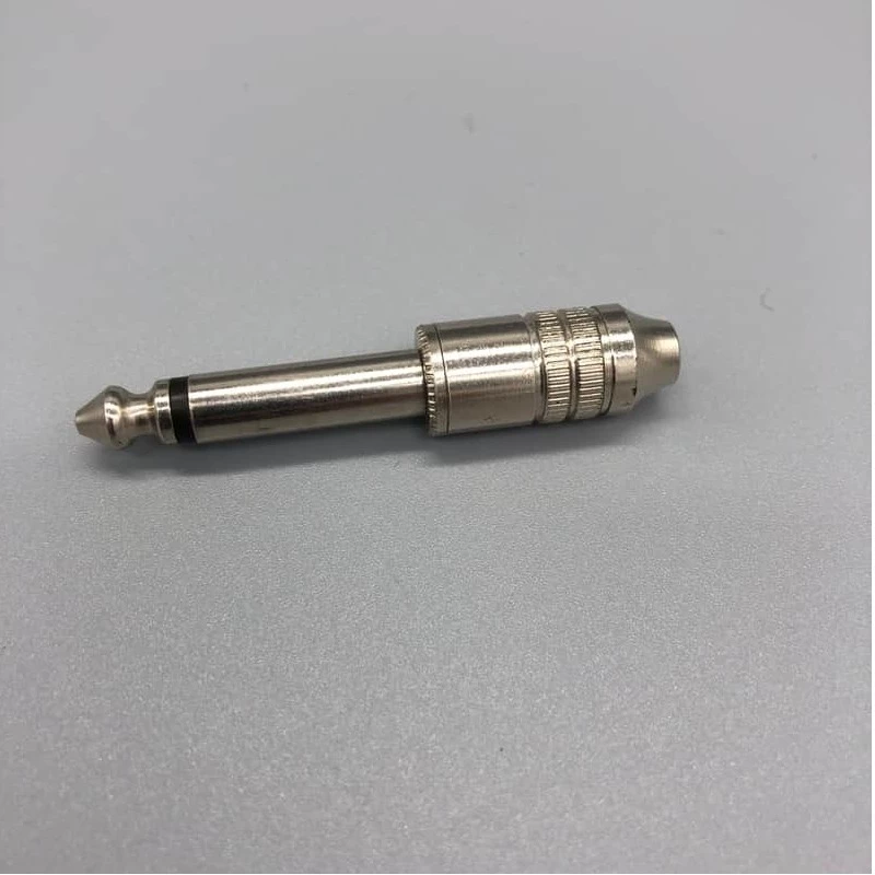 Mono Metal Tip Sleeve TS Adapter 3.5 to 1/4
