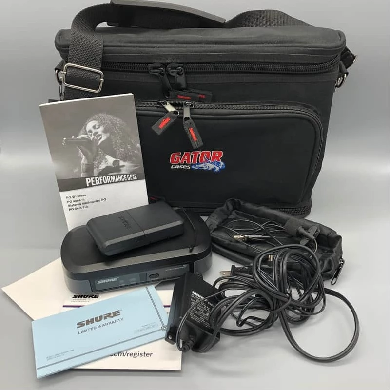 Shure PG4 Wireless Mic System and H7 Wireless Transmitter (with Gator Bag and PS21US Power Adapter)