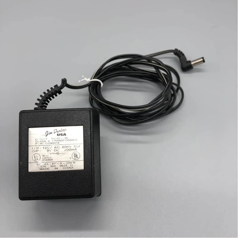 Dunlop Model 41 AC Adapter 120VAC to 9 VDC 200Ma (part # CH90018)