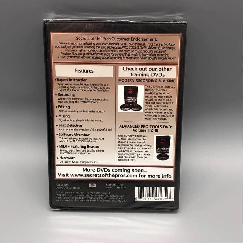 Pro Tools DVD Vol. 1 Secrets of the Pros