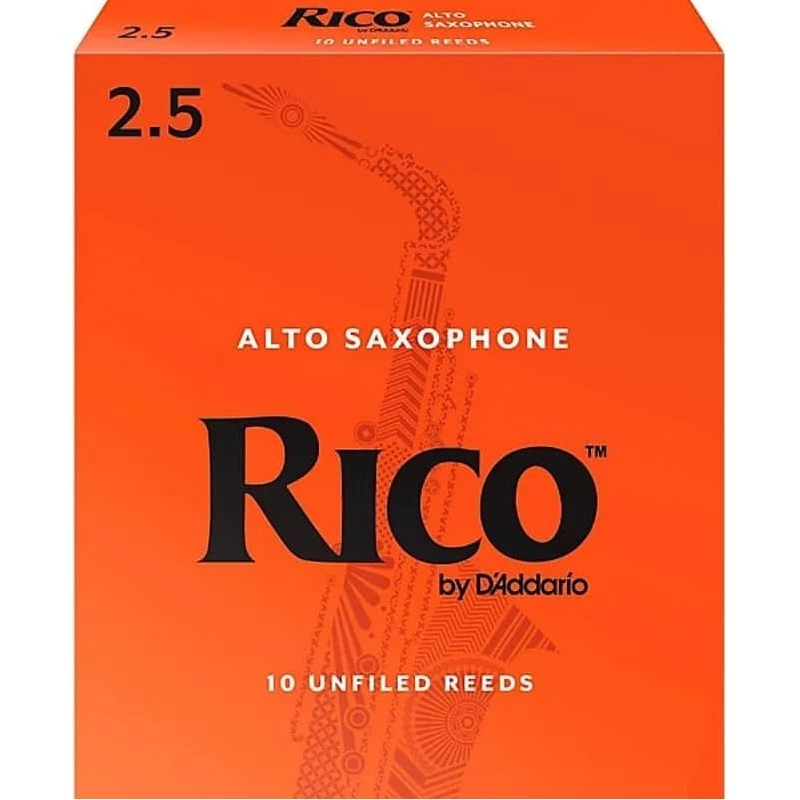 Rico Alto Saxophone Reeds Strength 2.5 Box of 10 - RJA1025